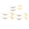 Mikinona Professional Eyelash Wearing Tool Set 3 Pairs Metal Lash