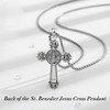 EUDORA Harmony Ball Heiliger Benedikt Jesus Kreuz Kette für Damen