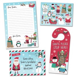 Paper Projects 01.70.40.003 Letter to Santa Pack | Also Includes Door Hanger, Stickers, and Envelope | Perfect for Christmas, Multicoloured, 26cm x 15cm