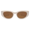 SOJOS Retro Trendy Rectangle Polarized Sunglasses Y2K Narrow Sunnies SJ2266,(White)