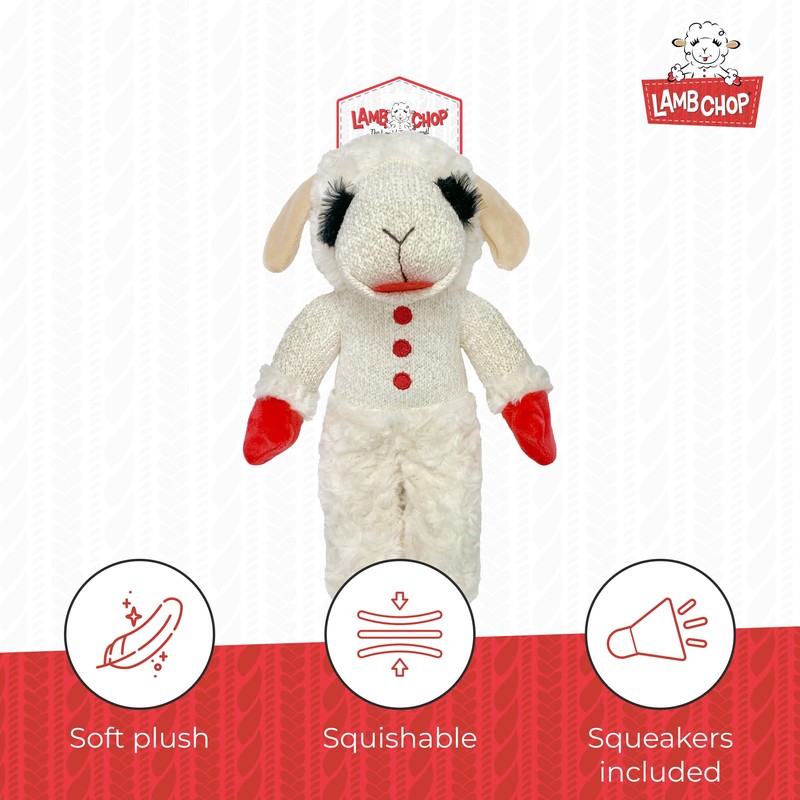 Multipet Standing Lamb Chop 13" Dog Toy