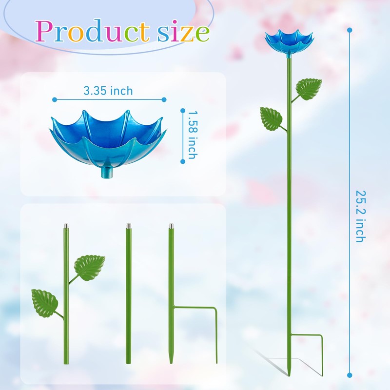 Retyion Bee Watering Station, 2 Pack Bee Cups for Garden