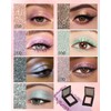 Green Glitter Eyeshadow Palette, Metallic Shimmer Single Eye Shadow Palette