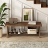 RowyPoey 51" Solid Wood Bench, Long Farmhouse Entryway Bench with