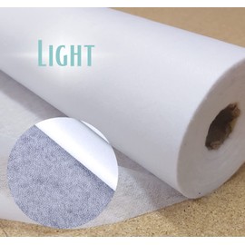 Interfacing Fabric Non-Woven Light/Medium/Heavy Weight Fusible Iron On Interfacing Fabric 75cm Wide White Light (5 Meters)