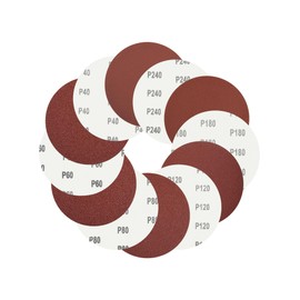 100 mm Sandpaper Grit 40/60/80/120/180/240, Pack of 60 Sanding Discs 100 mm Velcro for Wood Chipboard Metal