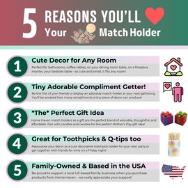 Ceramic Match Holder with Striker Pads - Colorful Mandelas - Cute Bathroom Decor | Living Room Decor | Centerpiece Table Decorations - Matches Not Included