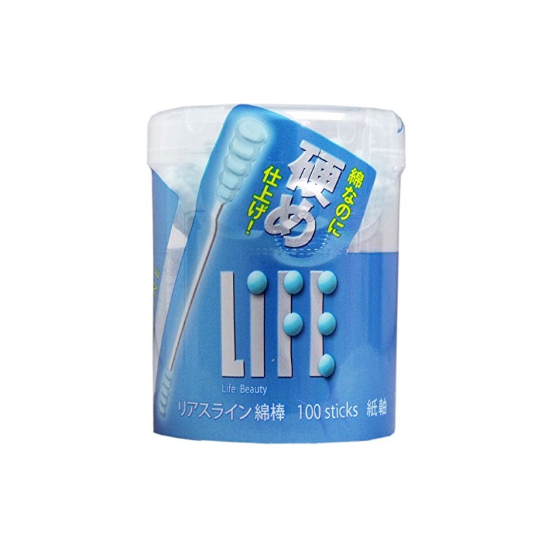 Life Rear Line Cotton Swabs, Hard Finish, 100 Pieces x