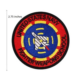 Halloween Costume Cosplay United States Navy Fighter School Embroidered Iron On Patch Emblem