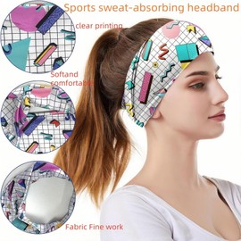 Yodilala 6 Pcs Scrub Caps Medical Hairband Medical Caps Yoga Turban Adjustable Fluffy Nursing hat Hospital work hat（Sports）