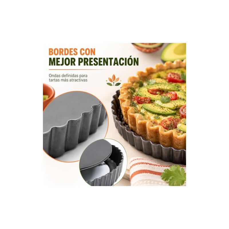 4 Pcs Moldes Desmontable Para Hornear Tartas Pan Pasteles