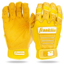 Franklin 20895 CFX PRO HI LITE Baseball Batting Gloves, Ambidextrous, Yellow, S