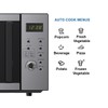 Emerson MW9005SS Compact Countertop Microwave Oven with Button Control, LED