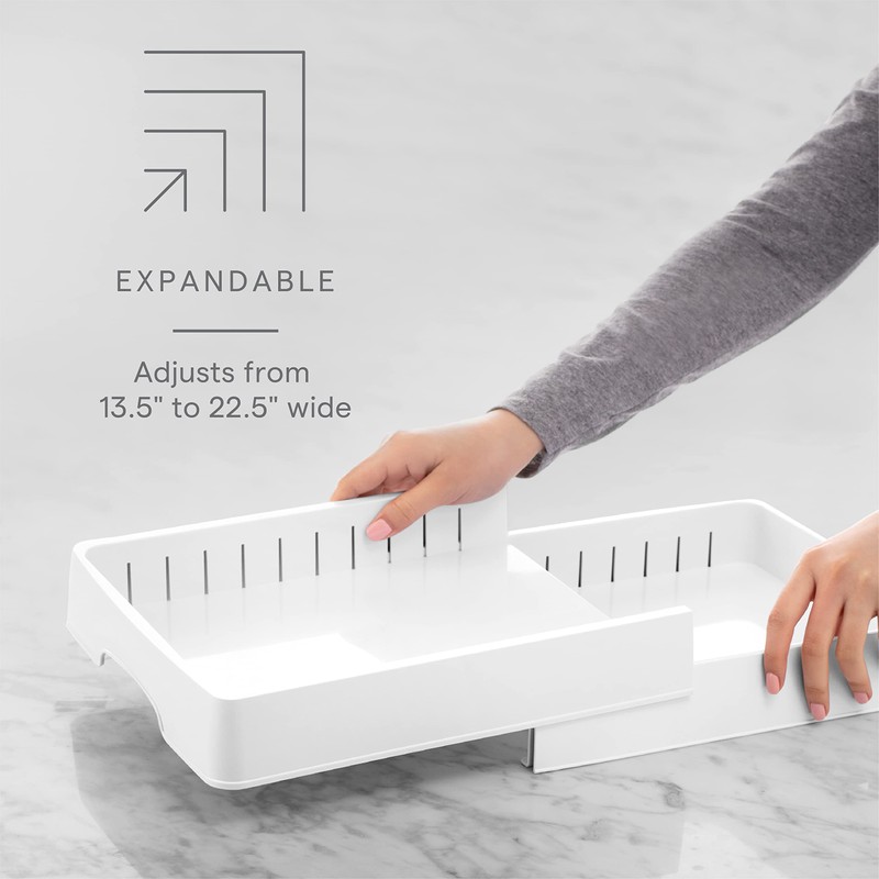 YouCopia StoraLid Food Container Lid Organizer, Expandable with Tall Dividers,
