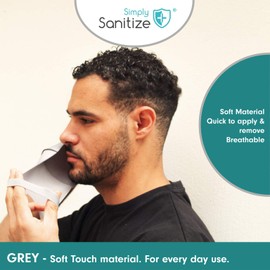 Simply Simply Sanitize Reusable Light Grey Fabric Face Mask NM003
