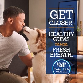 Twist and Lick Dental Gel for Dogs, Cleans Teeth and Freshens Breath for 24 Hours, Peanut Butter Flavor, 2 oz, 30 Day Supply