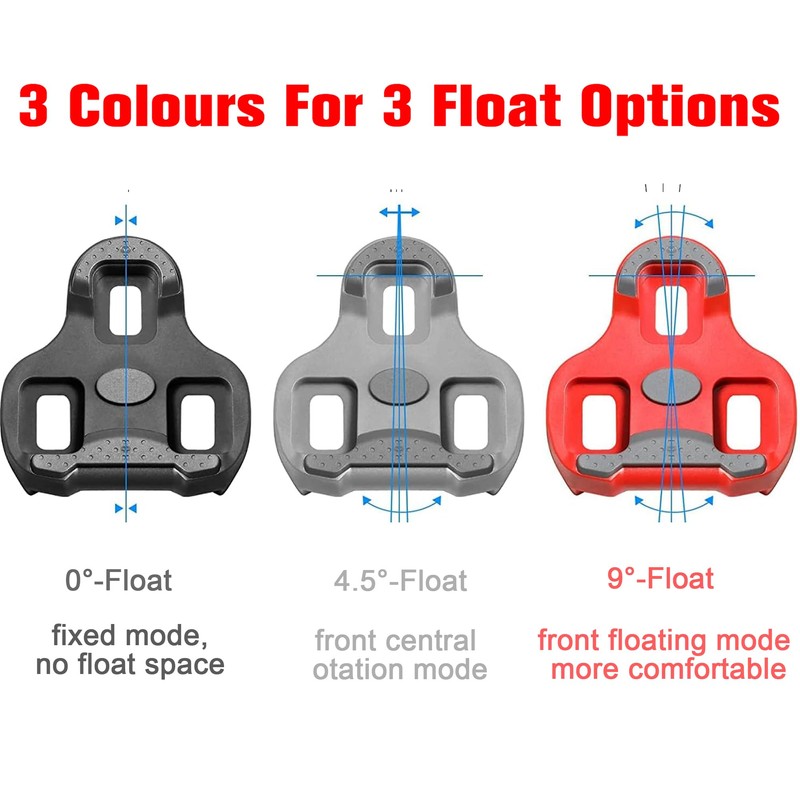 Grip Bicycle Cleats Compatible with Look KEO Pedals, Non-Slip TPU