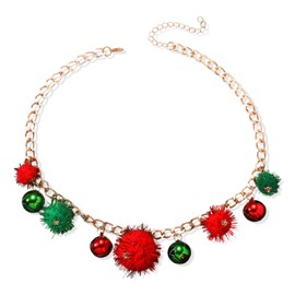 Christmas Necklace for Women Christmas Tree Santa Claus Hat Pearl Pendant Necklace Christmas Charm Necklace Stocking Stuffers Christmas Jewelry Gift