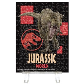 Yanoman 2308-69 150 Piece Petite Paris Clear Jigsaw Puzzle Jurassic World Predator (3 x 4.0 inches (7.6 x 10.2 cm), No Glue Required, No Frame Required, Mini Easel, Includes Piece Claim Card
