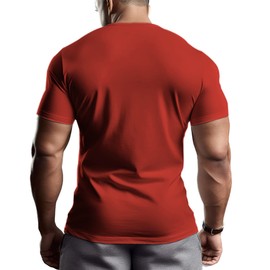 ReedCA Spider - Mens Bodybuilding T-Shirts Gym Training Top Fashion Workout Tee Muscle Short Sleeve(Red,M)