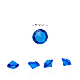 WedDecor 4000pcs Acrylic Crystal Bling Diamond Beads Wedding Table Scatters, 2.5mm Confetti Rhinestones Diamonds for Table Centerpiece Decorations Bridal Shower Decorations Vase Beads, Royal Blue
