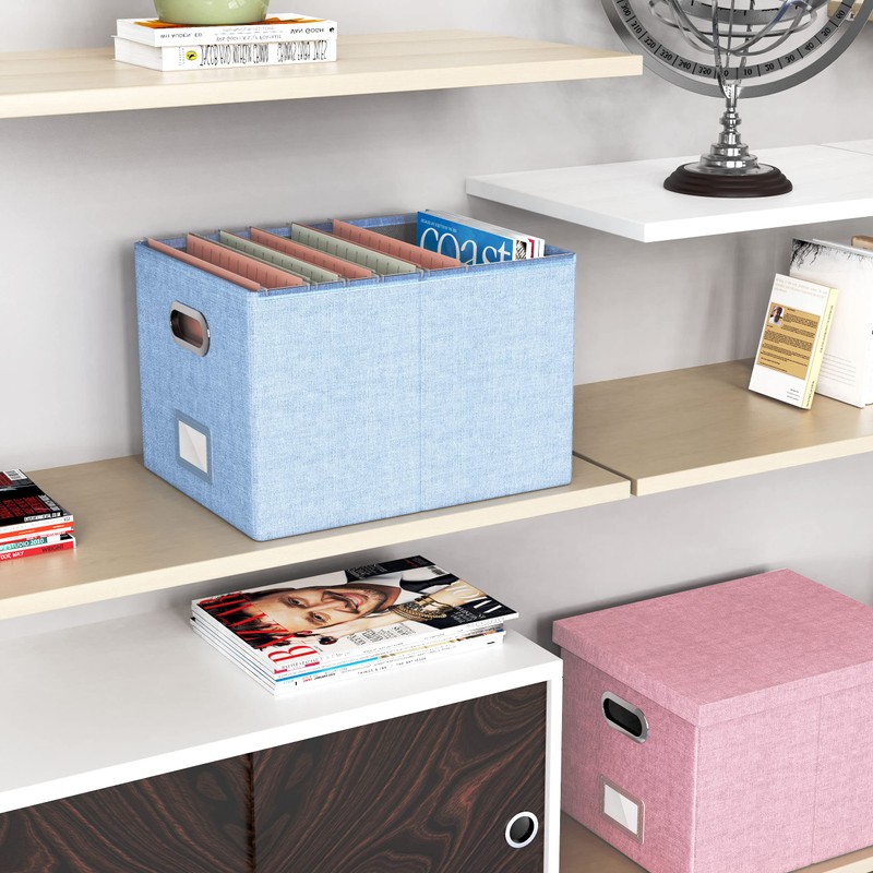 2 Pack File Storage Organizer, Filing Box, Portable File Box