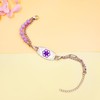 JunyiDIY Emergency Epilepsy Awareness ID Bracelet for Sister, Purple Lepidolire