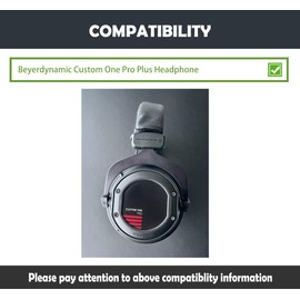 HTINDUSTRY Punched Leather Replacement Earpads Cushions Compatible with Beyerdynamic Custom One Pro Plus Headphone Ear Pads with Breathable Protein Leather