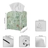 Tutolipy Green Leaves Butterfly Print Tissue Box Cover Novelty Home