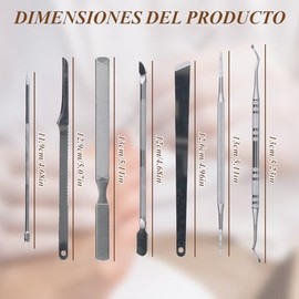 Nivofu Kit De Herramientas Para Uñas De Pies Encarnados De Pedicura, Set De Manicura 7pcs De Acero Inoxidable, Tratamiento De Manicura, Limpieza Reparación, Alivio Del Dolor Para Uñas Encarnadas