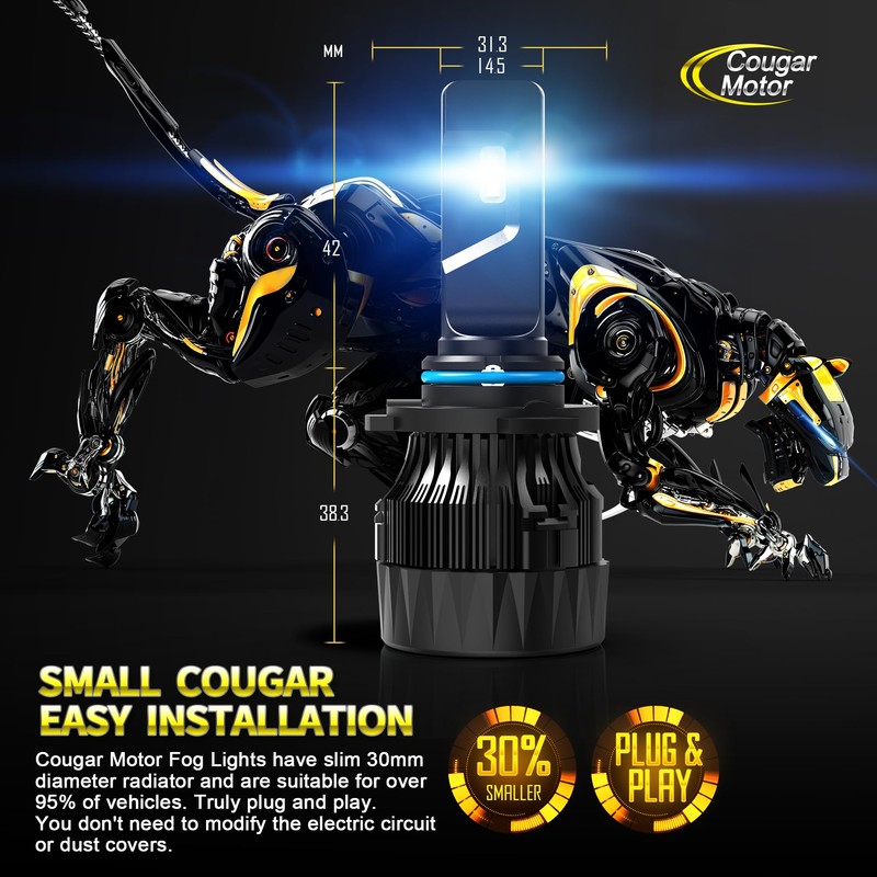 Cougar Motor 9006 Bulbs, 9006 HB4 Fog Light or Off-Road