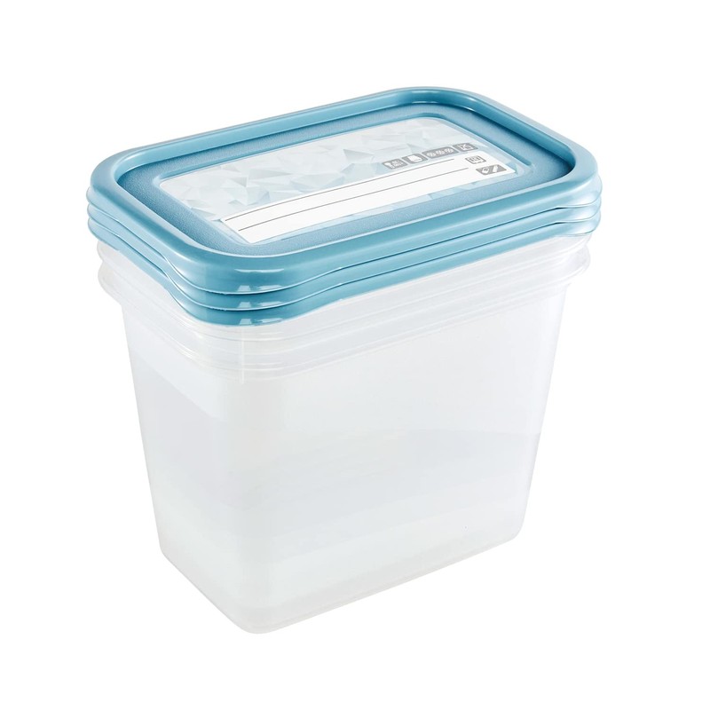 keeeper 3-Piece Freezer Storage Box Set With Erasable Write-On Lid,
