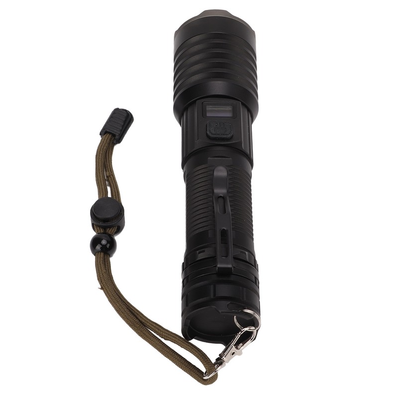 LED Flashlight USB Charging IPX4 Waterproof Aluminium Alloy Intelligent Digital