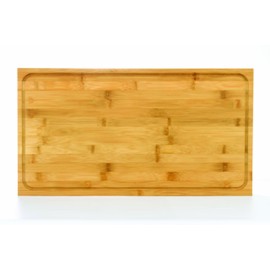 Camco Bamboo Stove Top Work Surface with Adjustable Legs & Built In Juice Groove - Covers Stove Top To Create Additional Kitchen Workspace - 2 Burner (43547)