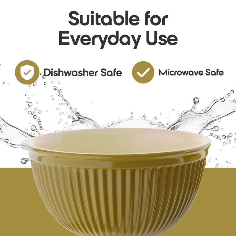 Omniware Simsbury Mixing Bowls, Set of 3 - Nesting Stoneware