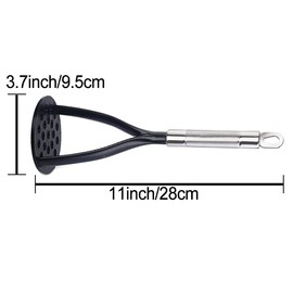 TENTA KITCHEN Good Grips Nylon Potato Masher Ricer Press Blender Crusher for Non-Stick Cookware With Heat Resistant Stay Cool Stainless Steel Handle