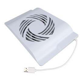XUMIUZIY Game Console Cooling Fan, Console Cooler System Fan Intelligent Temperature Modes 2 USB Hub Multifunctional with RGB Light for Slim Digital and Disc