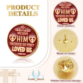 Liliaafar 30 Pcs Christian Inspiration Enamel Lapel Pin Jesus Bible Verses Pin Bulk Metal Badge Brooch for Religious Appreciation Gifts for Bags Hats Caps Clothes