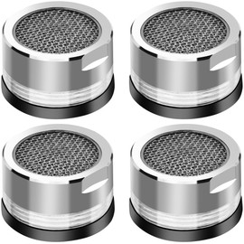 LICQIC Faucet Filter Replacement Insert, Tap Aerator 22 mm Male, Water Saver Tap Filter Nozzle for Kitchen Sink, Bathrooms, Toilets, Restaurants (4 PCS)