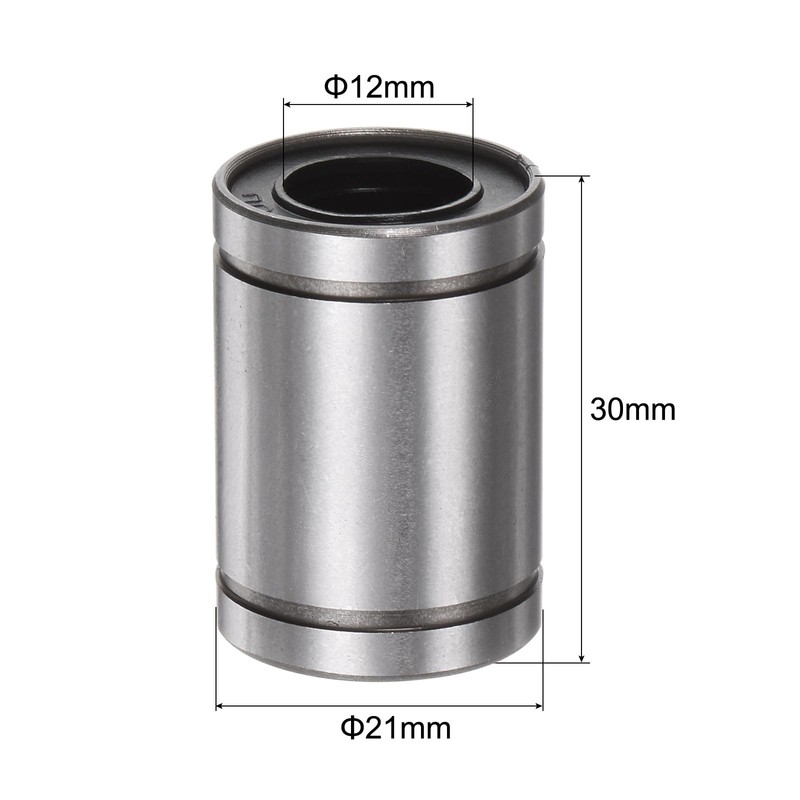 QUARKZMAN 12pcs LM12UU Linear Ball Bearings 12mm Bore Dia 21mm