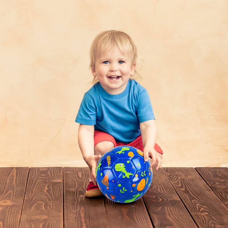 INPODAK Kids Football Size 3, Dinosaur Football, Toddler Mini Cartoon