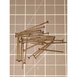 nls Nail Art Solid Brass Brad Pin Hobby Barn Home Farm Craft Repair Escutcheon 1.25"