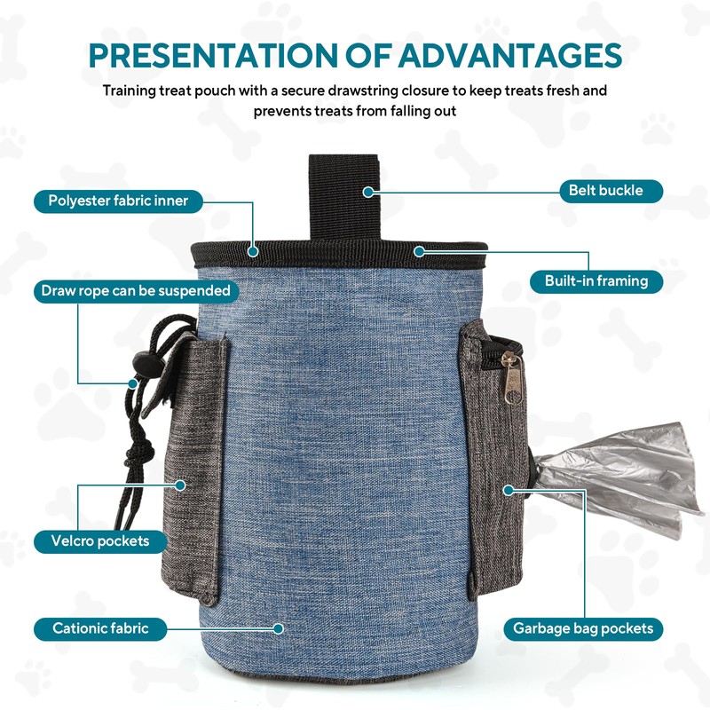 Dog Treat Pouch - 3 Ways to Wear Treat Pouches