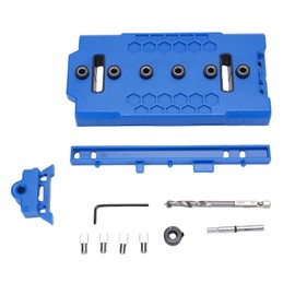 Greensen Shelf Pin Jig, Shelf Hole Jig, Shelf Peg Hole Jig, 1/4 Inch ABS Woodworking Drill Bit for Straight Holes with Sturdy Clips, High Positioning Accuracy