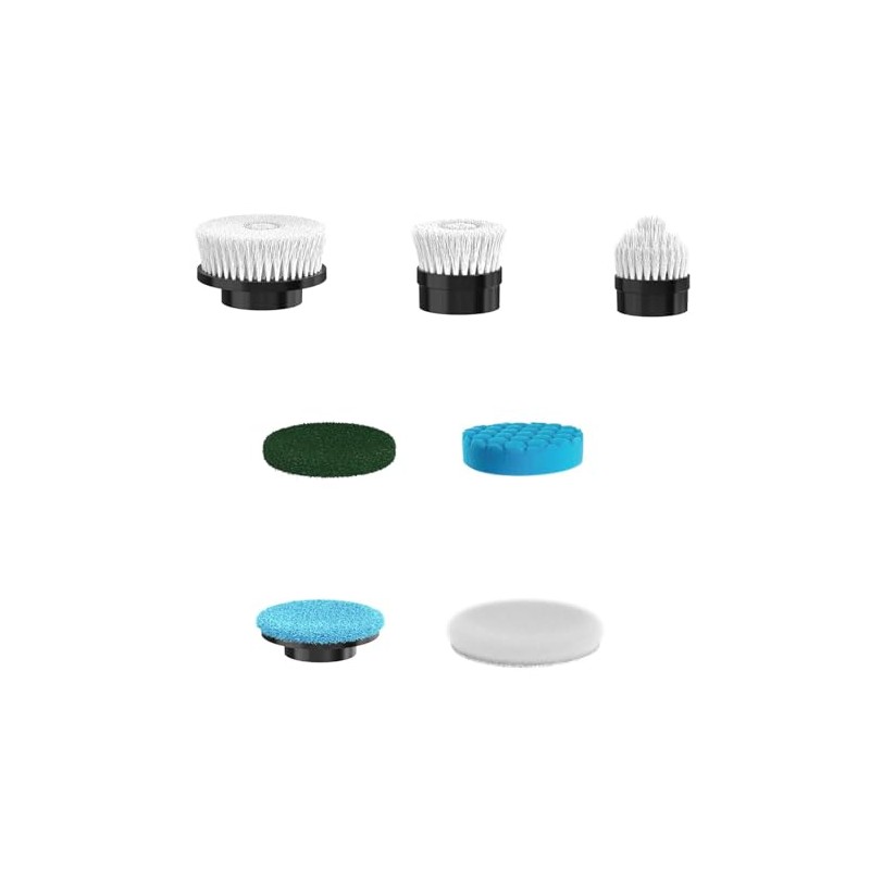 QIUOIO 7 Cleaning Heads for QIUOIO Electric Spin Scrubber A10