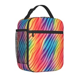 Rainbow Lunch Box Insulated Lunch Bag for kids Girls Boys Women,Reusable Lunch Box Containers for Women Men,Durable Cooler Tote Bag Lunchbox for Office/School/Picnic