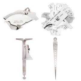 Necygoo Weld Gauge Set Includes Cam Type Gauge and Weld Fillet Gauge and Hi-Lo Gauge and Taper Gauge