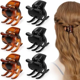 Triko Set 6 Pinzas para el Cabello, Pinzas Grandes para el Cabello con Diseño Antideslizante, Clips para el Cabello Resistentes, Accesorios para el Cabello Mujer, Ideales para Cabello Grueso o Median