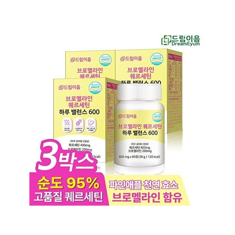 드림이음 [Dream Eum] Dream Eum Bromelain Quercetin Daily Balance 600