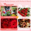 Nasjac Flor Rosa Eterna,Collar y Pendientes,Oso LED,Regalo Ideal para Mujer
